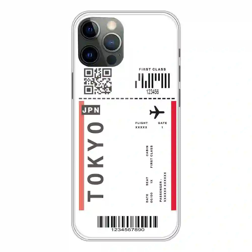 Tokyo Ticket - Clear Printed Silicone Case For Apple iPhone 12 Pro