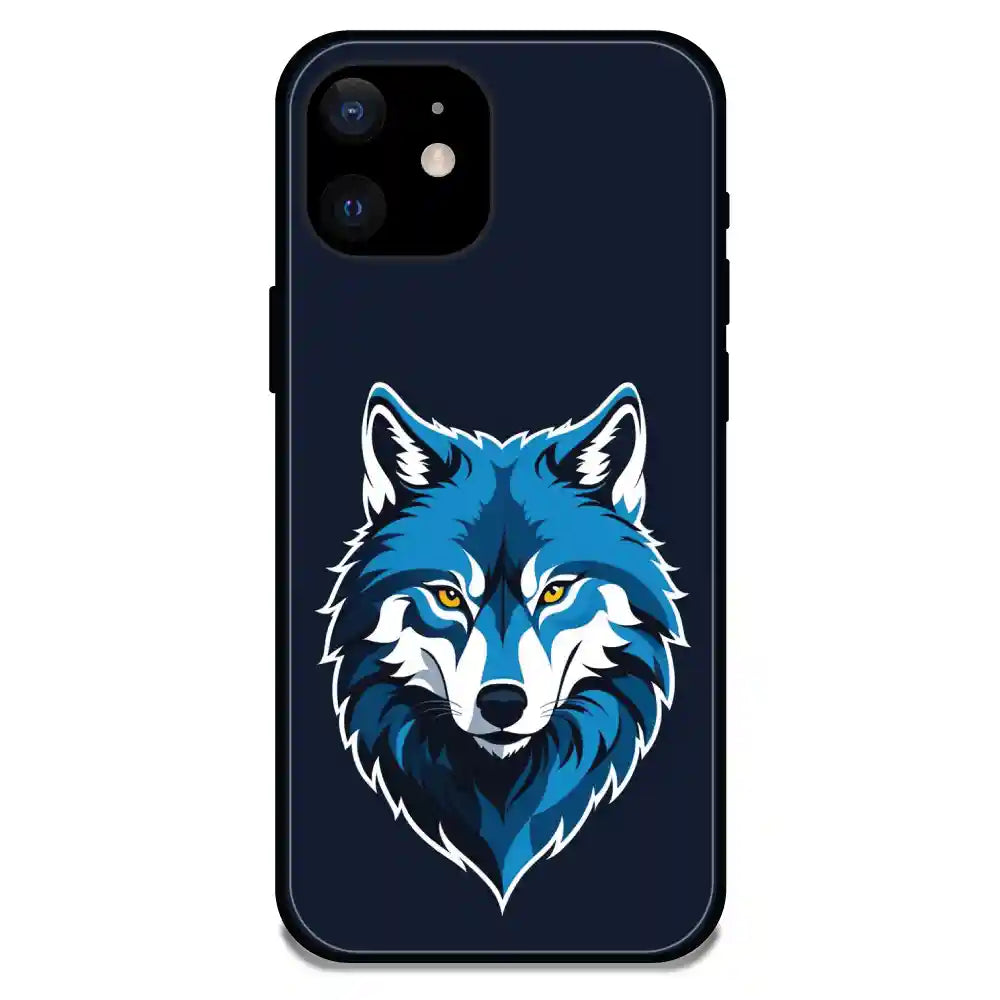 'Lone Wolf - Glossy Metal Silicone Case For Apple iPhone 12 Mini