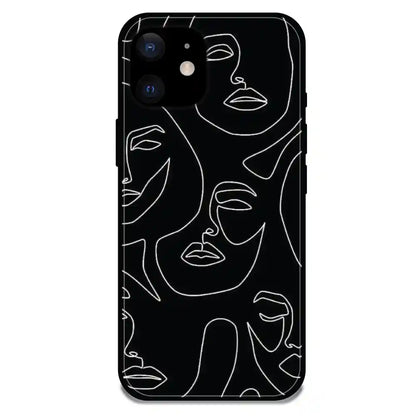 'Two Faced - Glossy Metal Silicone Case For Apple iPhone 12 Mini