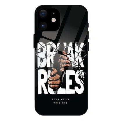 'Break Rules - Glass Case For Apple iPhone 12 Mini