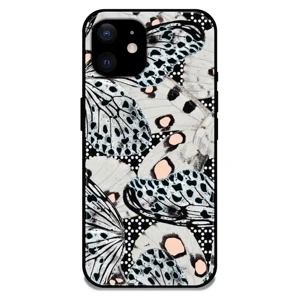 'Butterflies Wings - Glossy Metal Silicone Case For Apple iPhone 12 Mini
