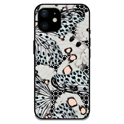 'Butterflies Wings - Glossy Metal Silicone Case For Apple iPhone 12 Mini