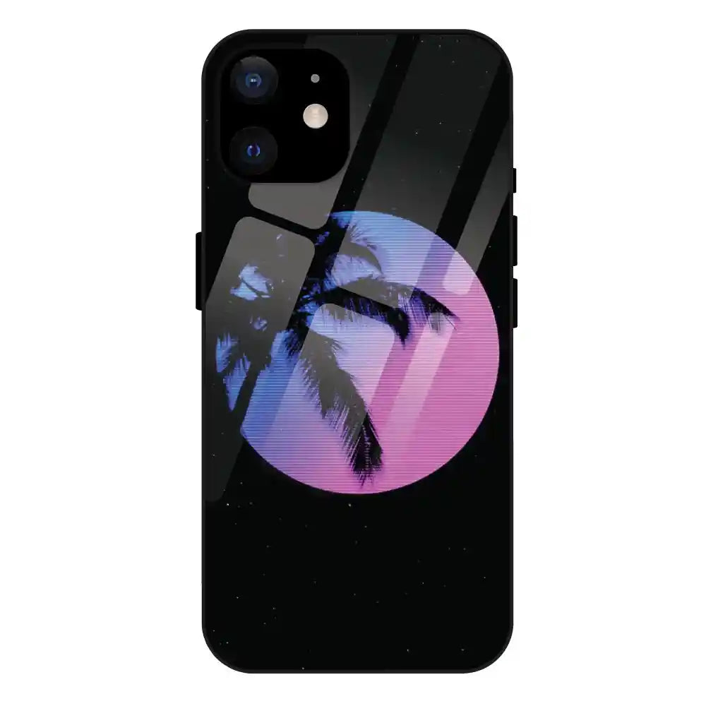 'Night Terror Synthwave - Glass Case For Apple iPhone 12 Mini