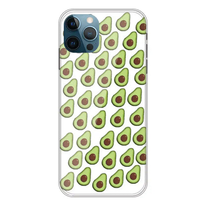 Avocado - Clear Printed Silicone Case For Apple iPhone 12 Pro Max