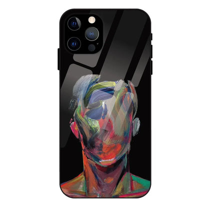 'Face Oil Painting - Glass Case For Apple iPhone 12 Pro Max