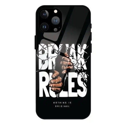 'Break Rules - Glass Case For Apple iPhone 12 Pro Max