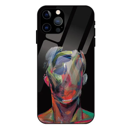 'Face Oil Painting - Glass Case For Apple iPhone 12 Pro