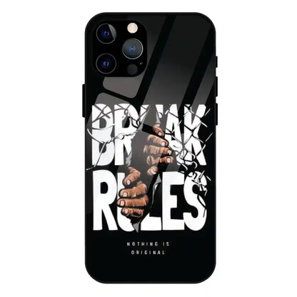 'Break Rules - Glass Case For Apple iPhone 12 Pro