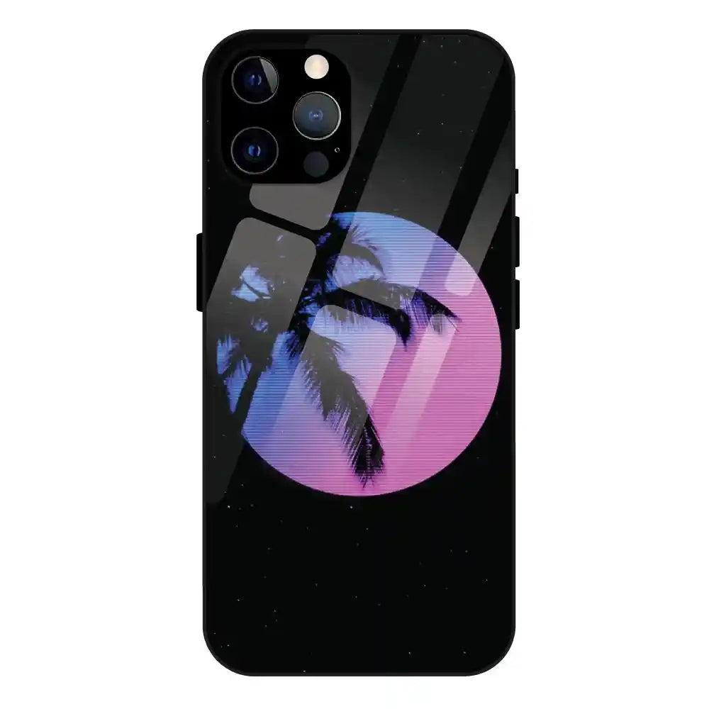 'Night Terror Synthwave - Glass Case For Apple iPhone 12 Pro