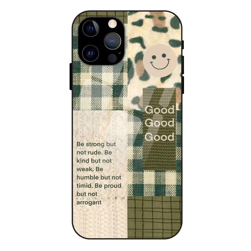 'Patchwork Positivity - Glossy Metal Silicone Case For Apple iPhone 12 Pro