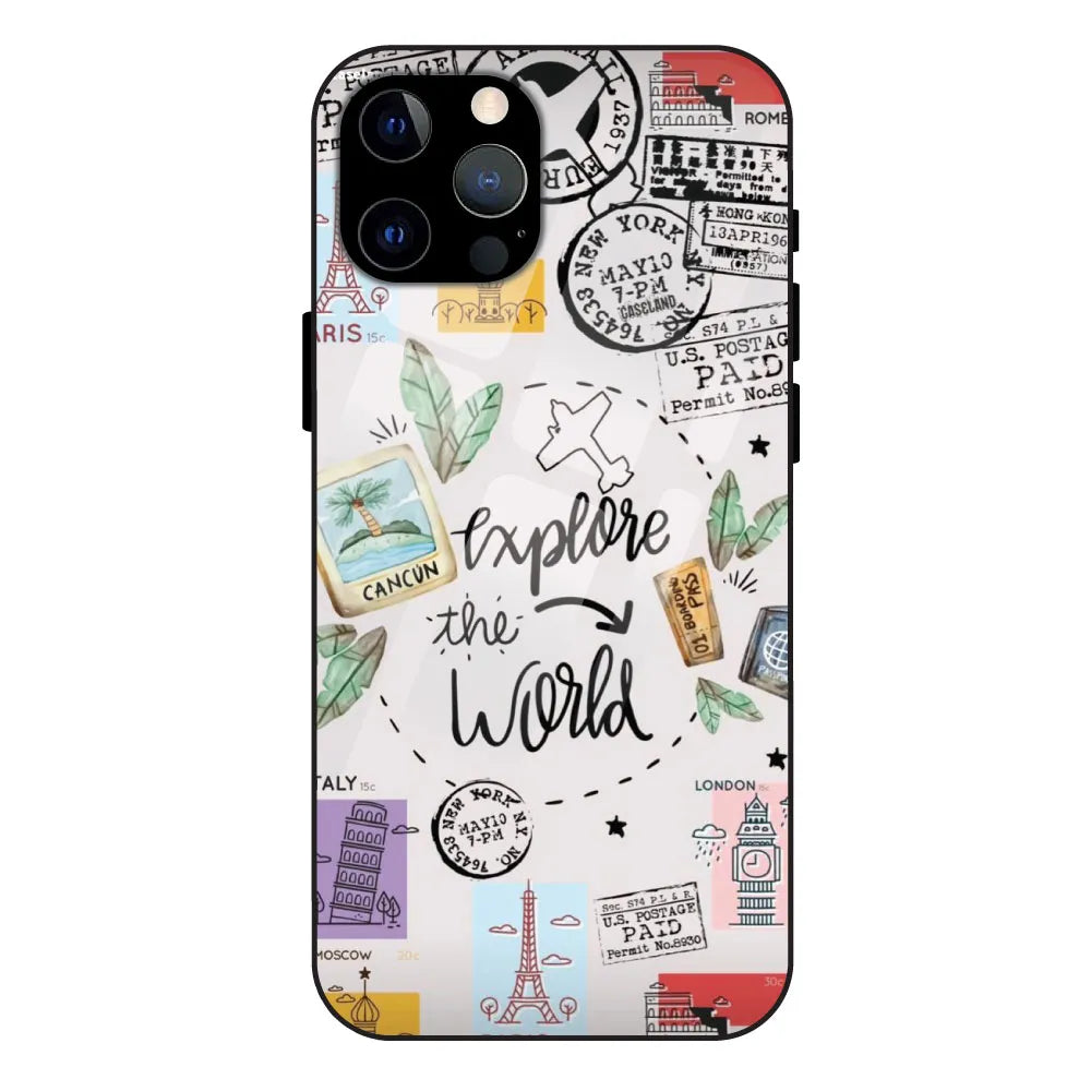 'Explore The World - Glass Case For Apple iPhone 12 Pro