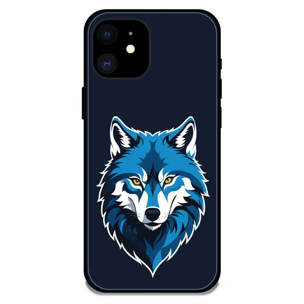 'Lone Wolf - Glossy Metal Silicone Case For Apple iPhone 12