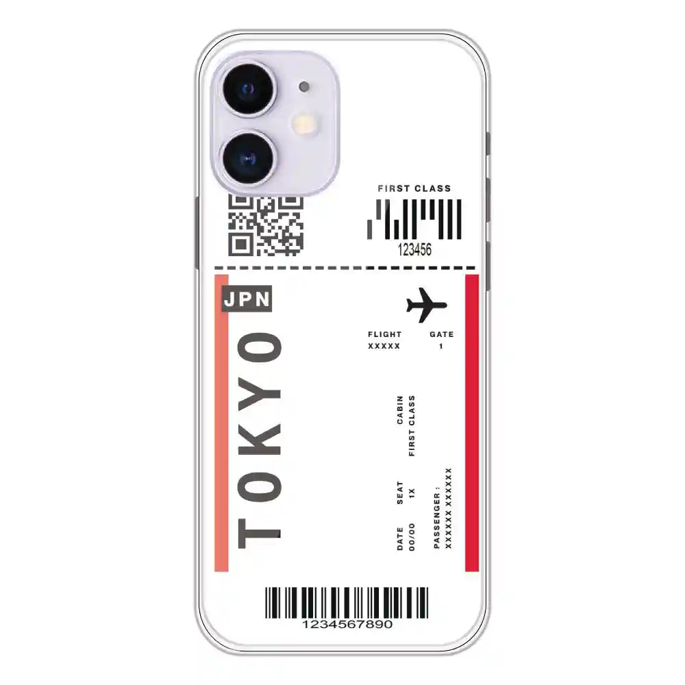 Tokyo Ticket - Clear Printed Silicone Case For Apple iPhone 12 