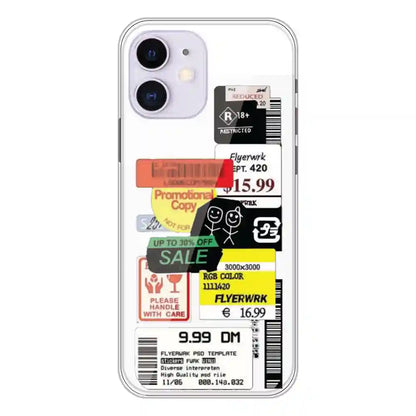 Sales - Clear Printed Silicone Case For Apple iPhone 12