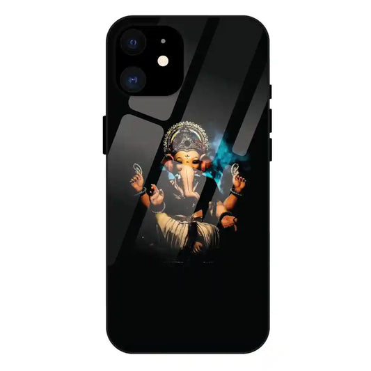 'Lord Ganesha - Glass Case For Apple iPhone 12