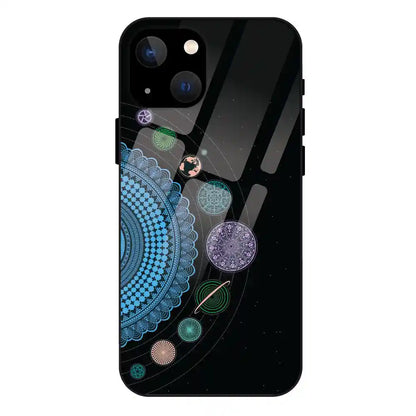 'Saturn Pattern - Glass Case For Apple iPhone 13 Mini