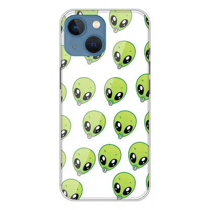 Alien - Clear Printed Silicone Case For Apple iPhone 13 Mini
