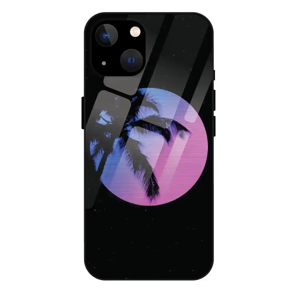 'Night Terror Synthwave - Glass Case For Apple iPhone 13 Mini