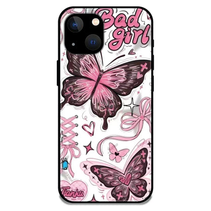 'Bad Girl Butterfly - Glossy Metal Silicone Case For Apple iPhone 13 Mini
