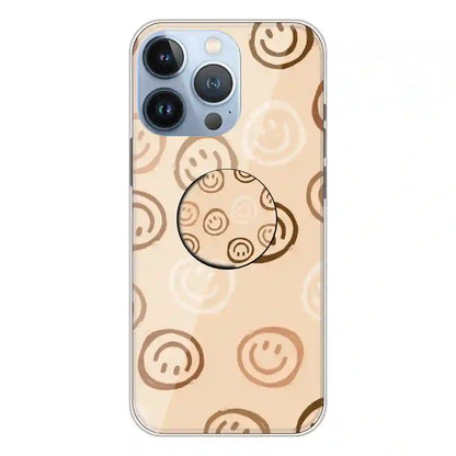 Brown Smilies - Silicone Grip Case For Apple iPhone 13 Pro Max