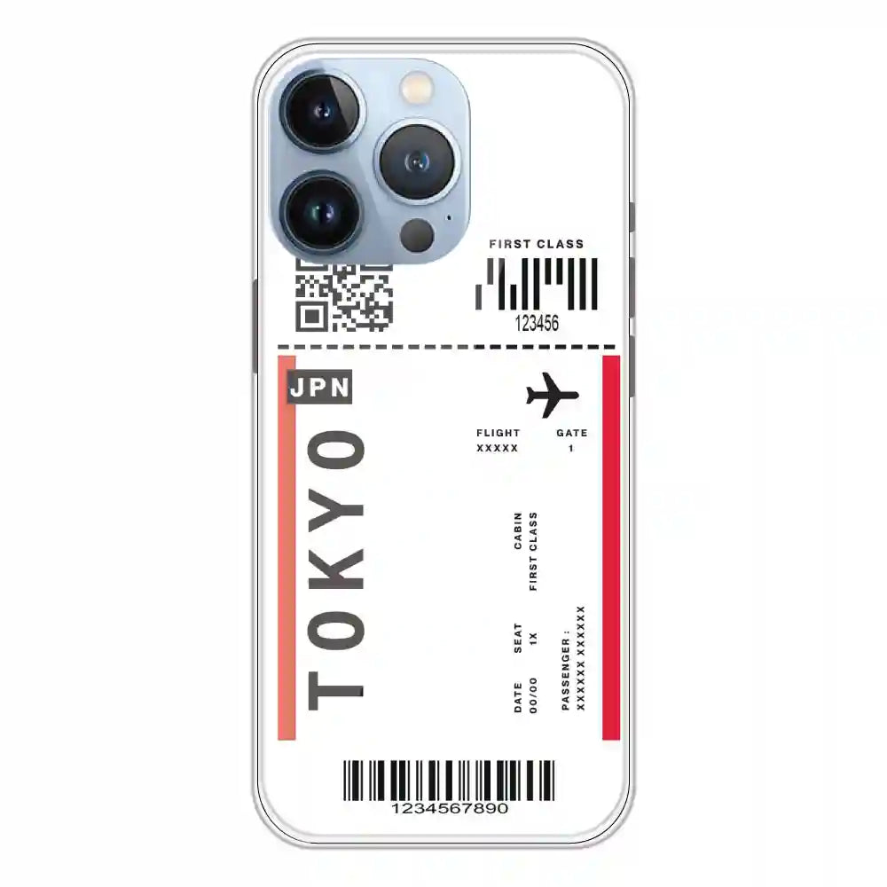 Tokyo Ticket - Clear Printed Silicone Case For Apple iPhone 13 Pro Max