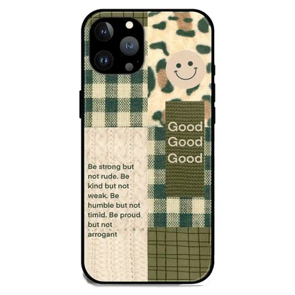 'Patchwork Positivity - Glossy Metal Silicone Case For Apple iPhone 13 Pro Max