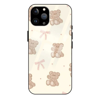 'Bow Teddy - Glass Case For Apple iPhone 13 Pro Max