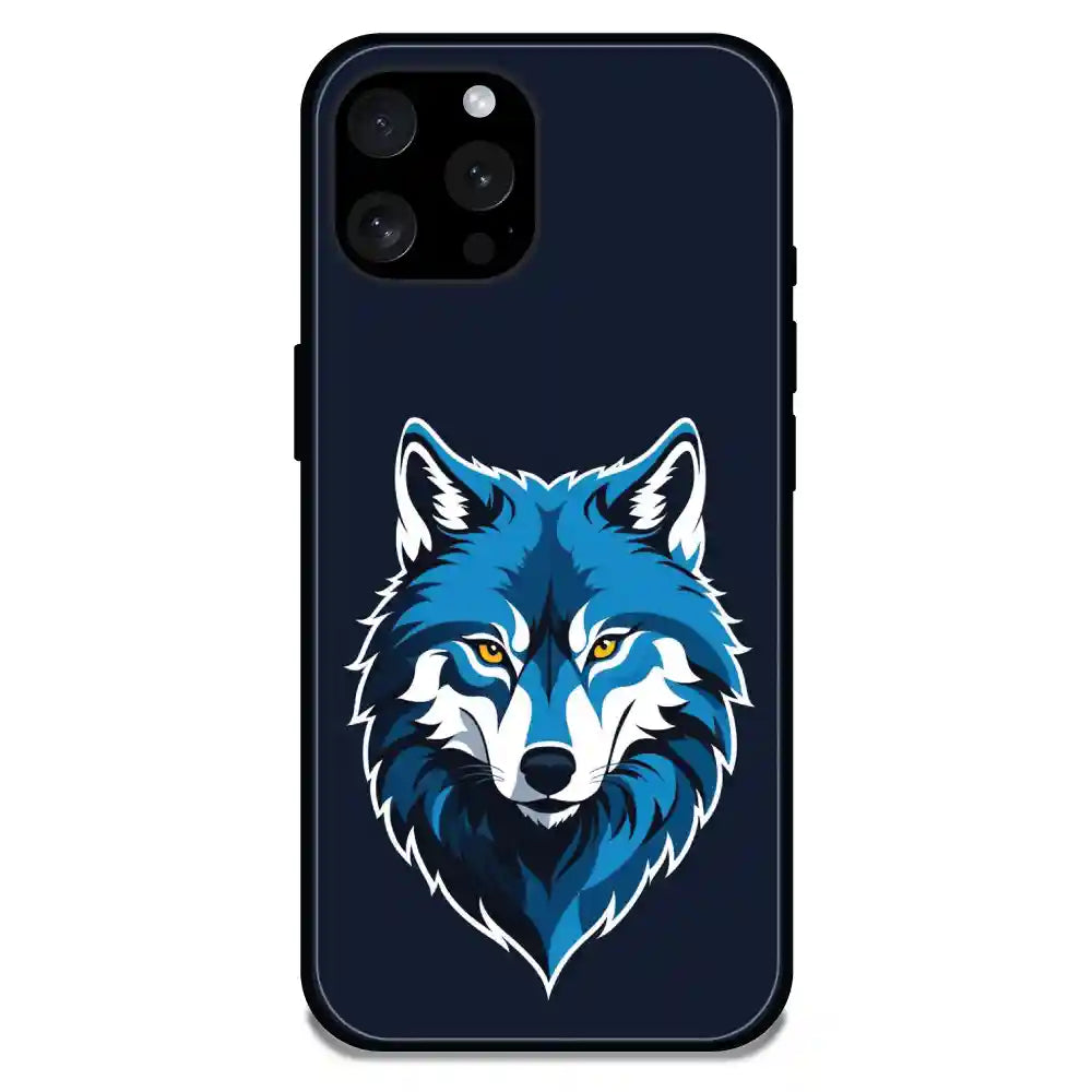 'Lone Wolf - Glossy Metal Silicone Case For Apple iPhone 13 Pro