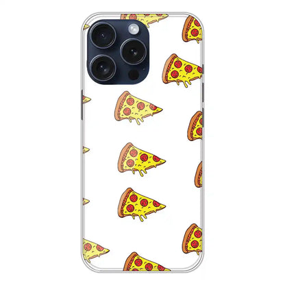 Pizza - Clear Printed Silicone Case For Apple iPhone 13 Pro