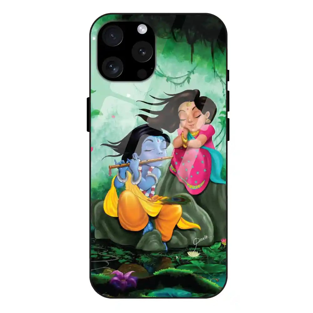 'Radha Krishna - Glass Case For Apple iPhone 13 Pro
