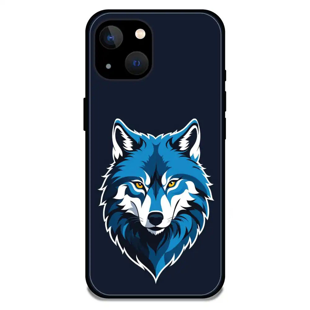 'Lone Wolf - Glossy Metal Silicone Case For Apple iPhone 13