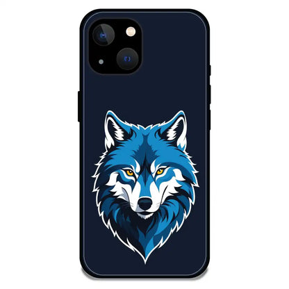 'Lone Wolf - Glossy Metal Silicone Case For Apple iPhone 13
