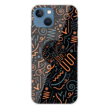 Orange Graffiti - Silicone Grip Case For Apple iPhone 13
