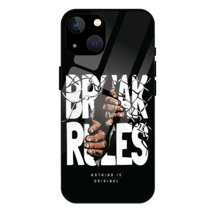 'Break Rules - Glass Case For Apple iPhone 13