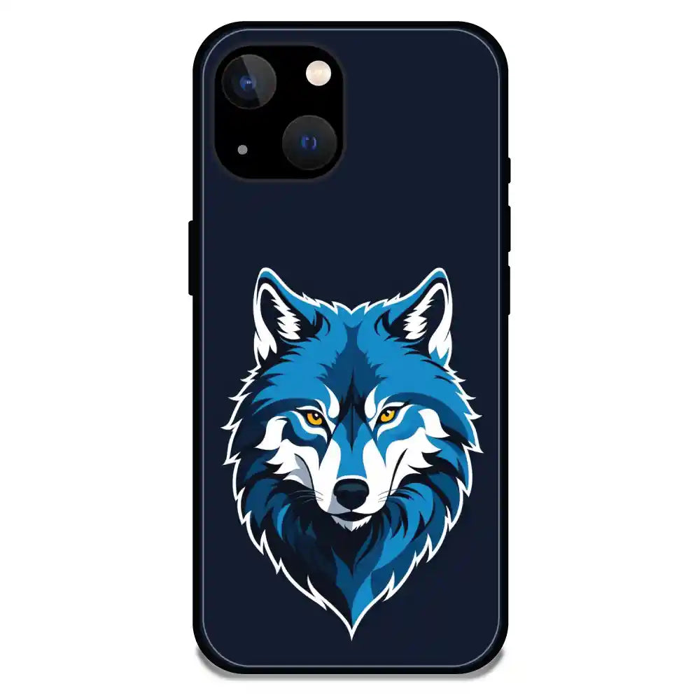 'Lone Wolf - Glossy Metal Silicone Case For Apple iPhone 13 Mini