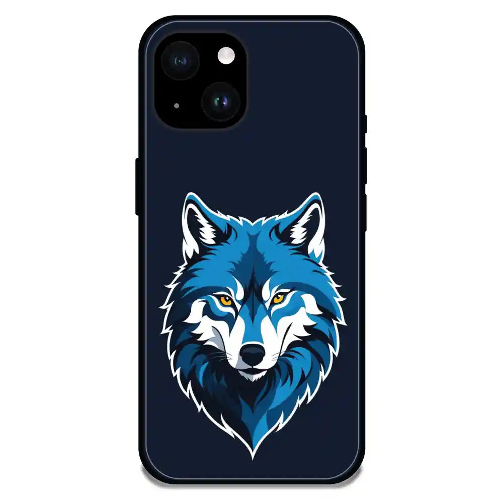 'Lone Wolf - Glossy Metal Silicone Case For Apple iPhone 14 Plus