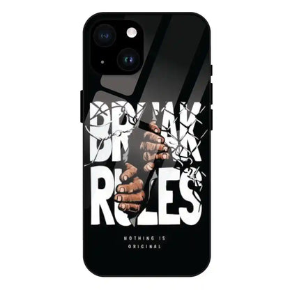 'Break Rules - Glass Case For Apple iPhone 14 Plus
