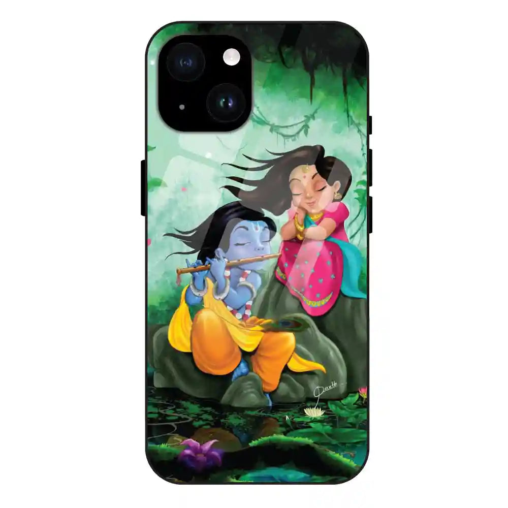'Radha Krishna - Glass Case For Apple iPhone 14 Plus