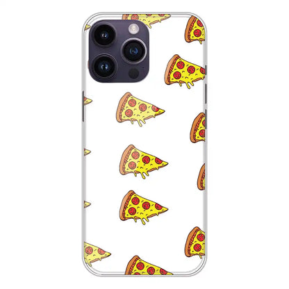 Pizza - Clear Printed Silicone Case For Apple iPhone 14 Pro Max