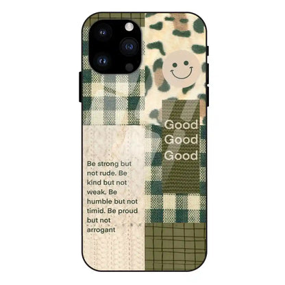 'Patchwork Positivity - Glossy Metal Silicone Case For Apple iPhone 14 Pro Max
