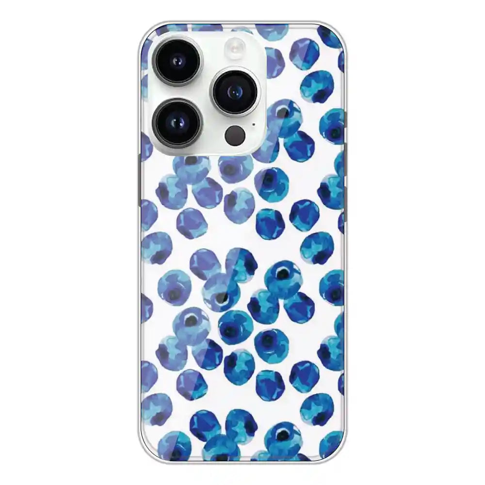 Blueberries - Printed Silicone Case For Apple iPhone 14 Pro