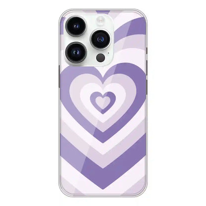 Dark Purple Hearts - Printed Silicone Case For Apple iPhone 14 Pro