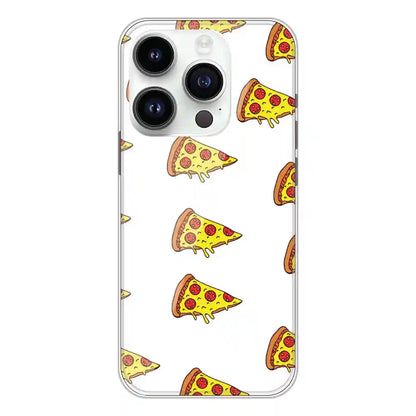 Pizza - Clear Printed Silicone Case For Apple iPhone 14 Pro