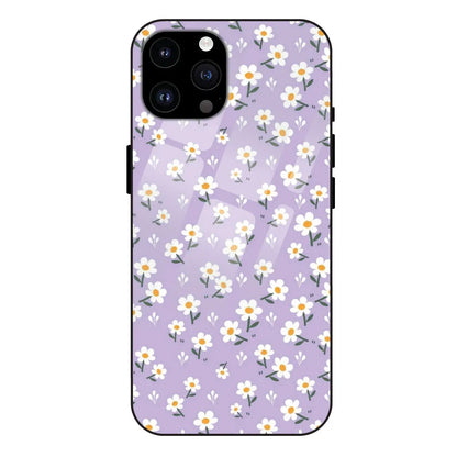 'Lavender Daisy - Glass Case For Apple iPhone 14 Pro