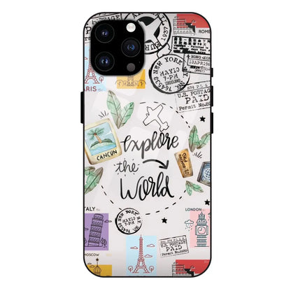 'Explore The World - Glass Case For Apple iPhone 14 Pro