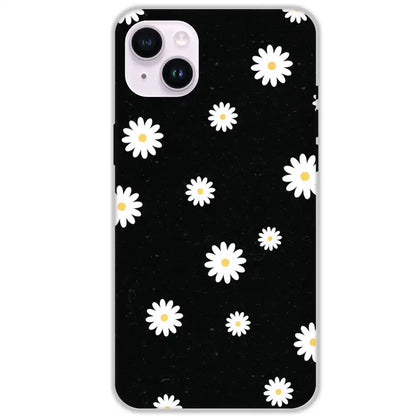 White And Black Flower - Hard Cases For Apple iPhone 14