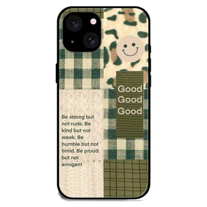 'Patchwork Positivity - Glossy Metal Silicone Case For Apple iPhone 15 Plus