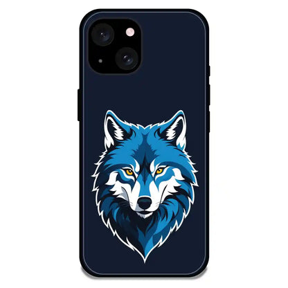 'Lone Wolf - Glossy Metal Silicone Case For Apple iPhone 15 Plus