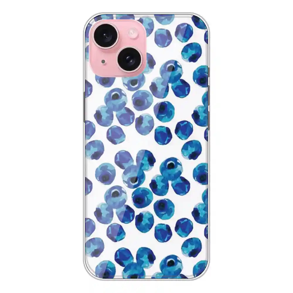 Blueberries - Printed Silicone Case For Apple iPhone 15 Plus