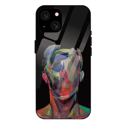 'Face Oil Painting - Glass Case For Apple iPhone 15 Plus